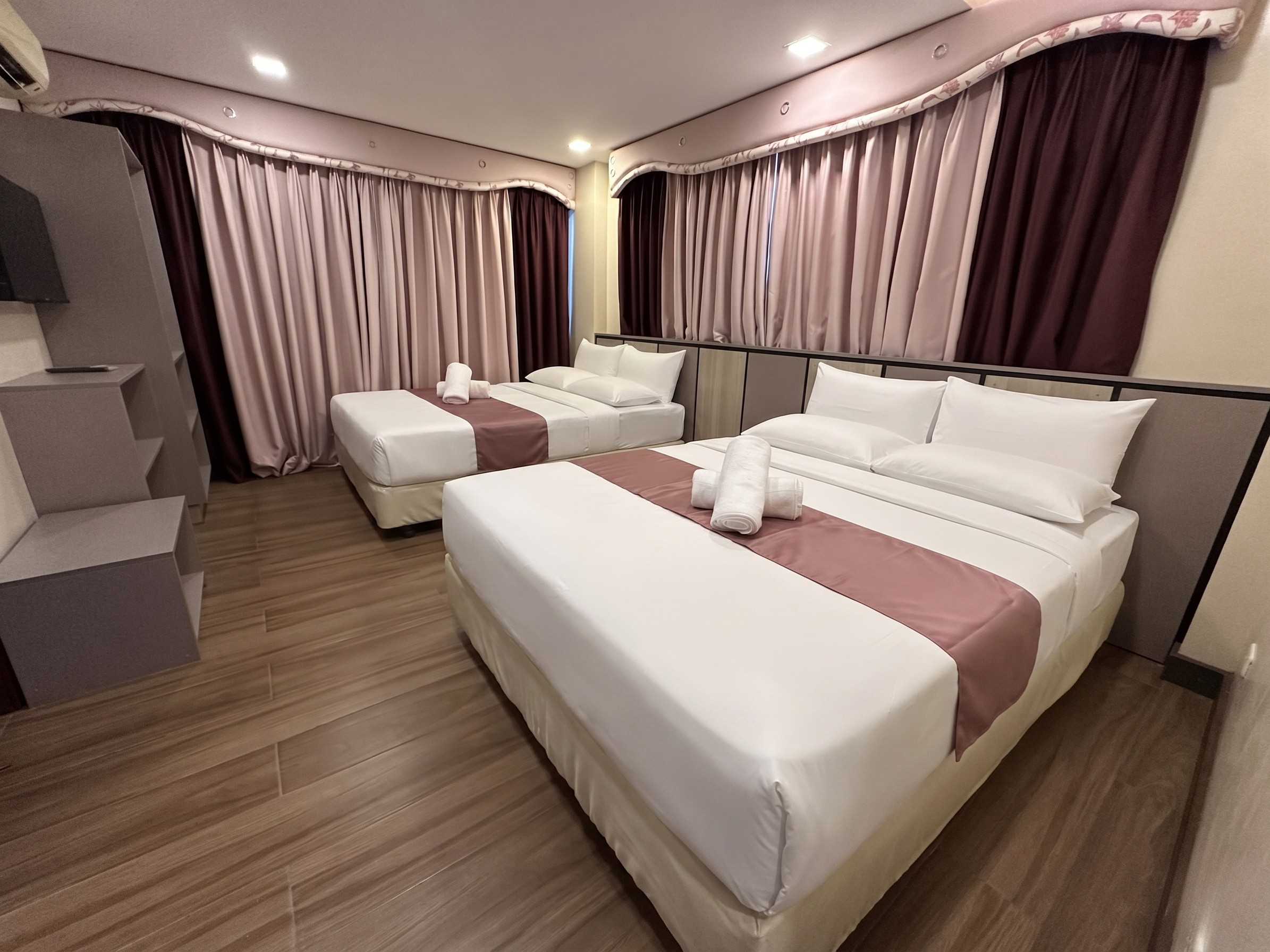 Cozy hotel bedroom interior